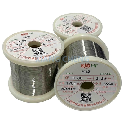 Fil de nickel pur Nickel201/N 02201/2.4061/N7 pour une résistance à la corrosion à haute température et à faible teneur en carbone