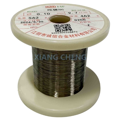 Fil de nickel pur N6 pour la conductivité électrique et thermique dans les industries chimiques