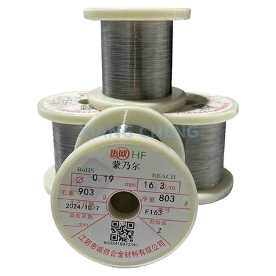 CX400/Monel 400/N 04400/2.4360 Fil d'alliage de cuivre nickel monel pour l'industrie aérospatiale